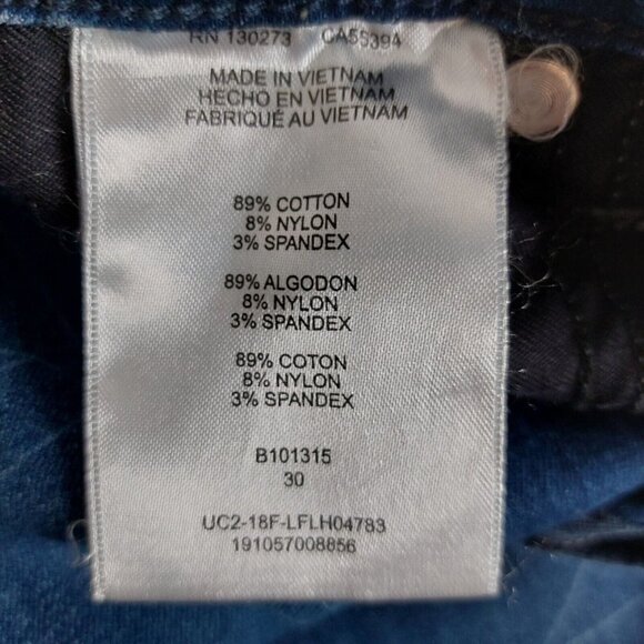 Lee Jeans Womens 30 Body Optix Blue Geometric Pattern Skinny 5 Pocket high Rise - Picture 9 of 10